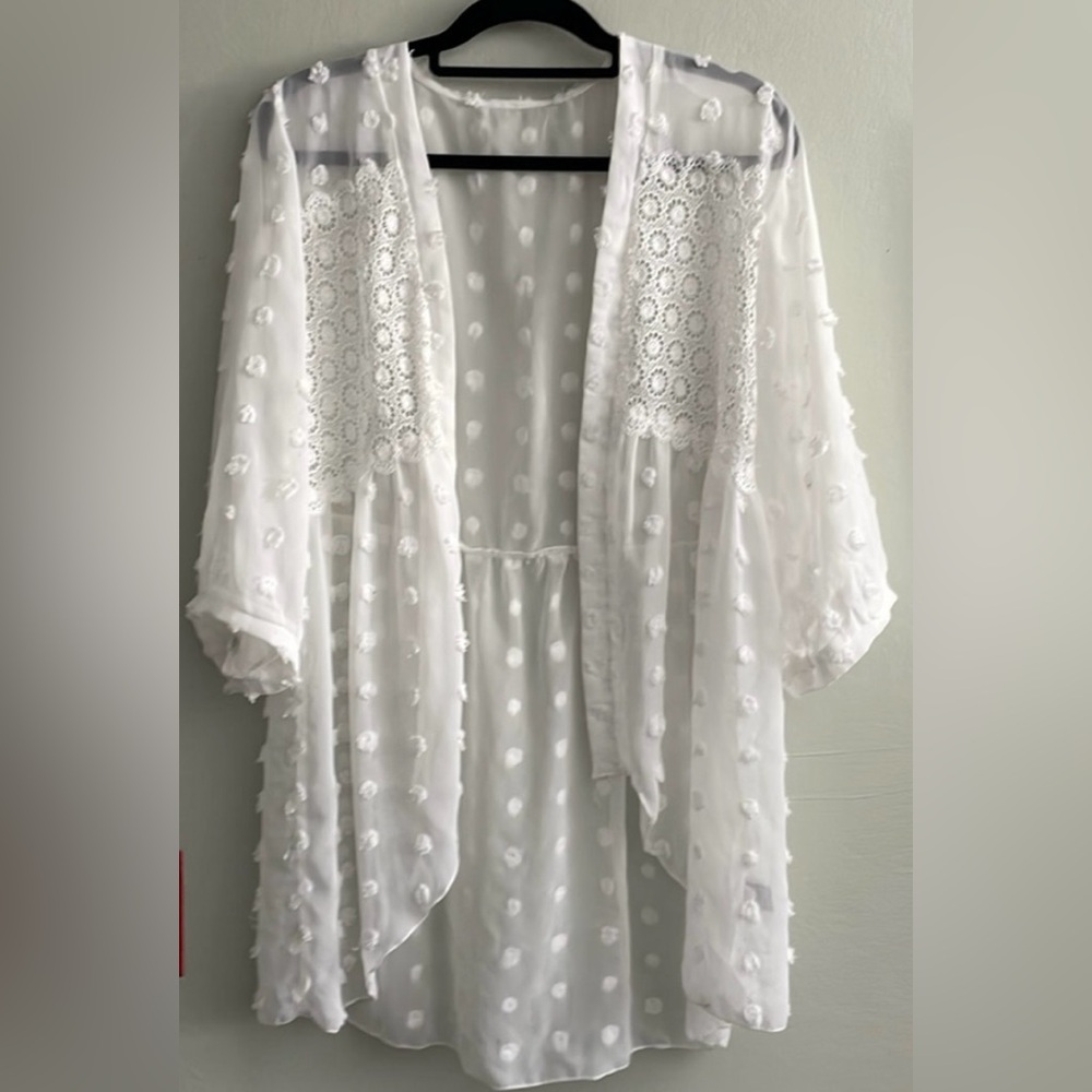SHEIN open front babydoll cardigan L